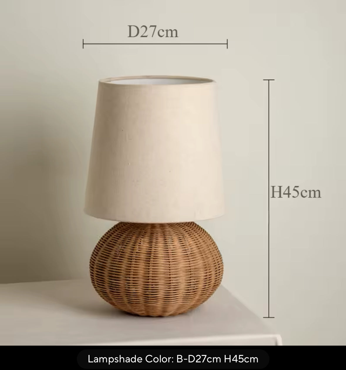 Rustic Woven Table Lamps with Natural Bamboo Materials