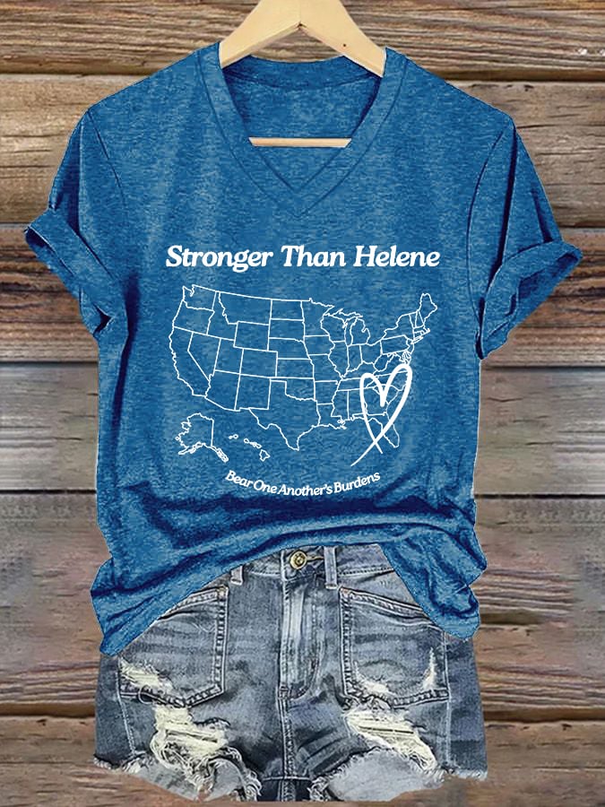 Women's Hot Hurricane Helen Print Casual T-Shirt