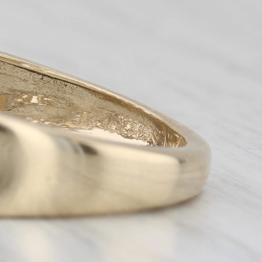 0.12ctw Diamond Linked Circles Ring 10k Yellow Gold Size 11 Band