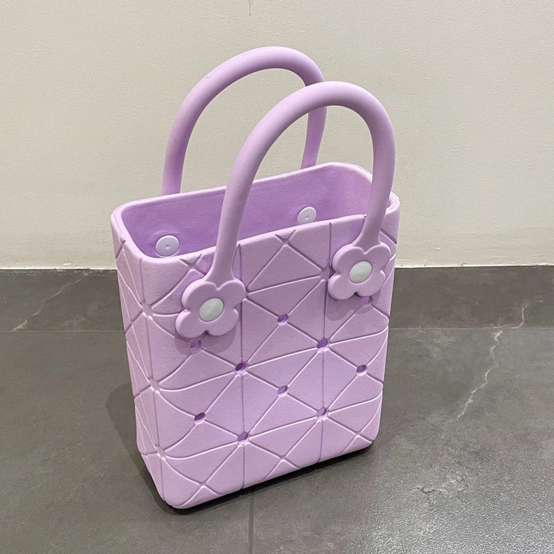 Women's EVA Solid Color Basic Square Open Handbag
