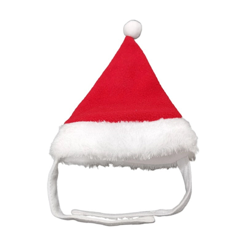 Double-Sided Velvet Christmas Bow Knot Pet Hat Pet Accessories