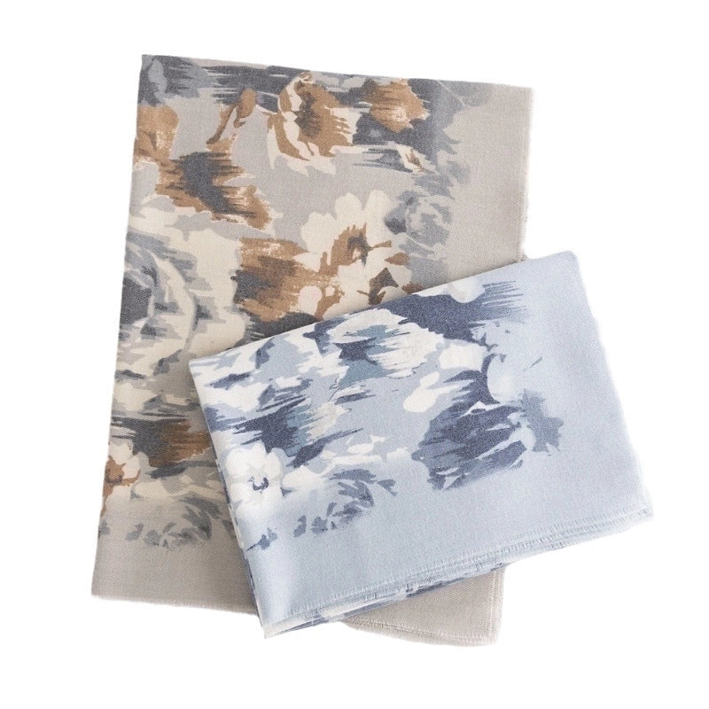 Women's Elegant Flower Polyester Scarf