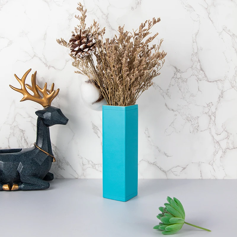 European simple style reusable resin crafts Irregular high vase decorations Resin crafts hotel decorations