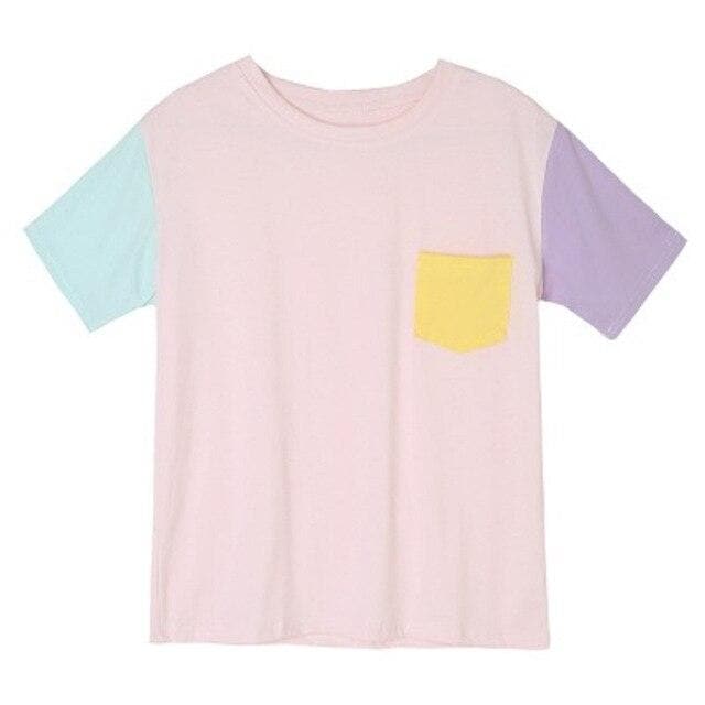 Multicolor Patchwork Tee