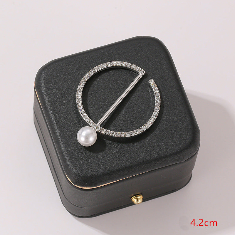 💕Fashion Silk Scarf  Brooch Buckle