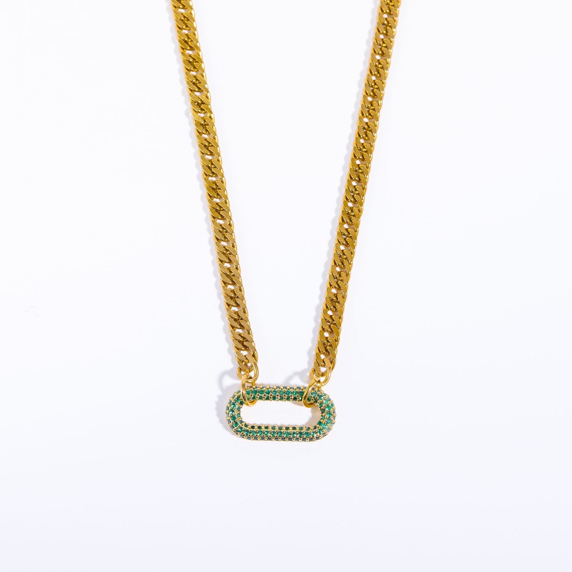 Vintage Stripe Quadrilateral Geometric Titanium Steel Electroplating Necklaces