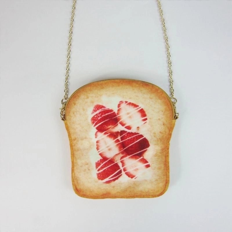 Women'S Mini Plush Fruit Bread Fashion Zipper Crossbody Bag
