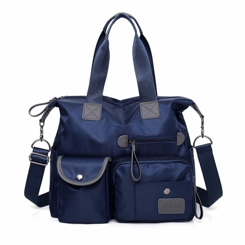 Women's Large Nylon Solid Color Basic Classic Style Sewing Thread Square Zipper Handbag Crossbody Bag