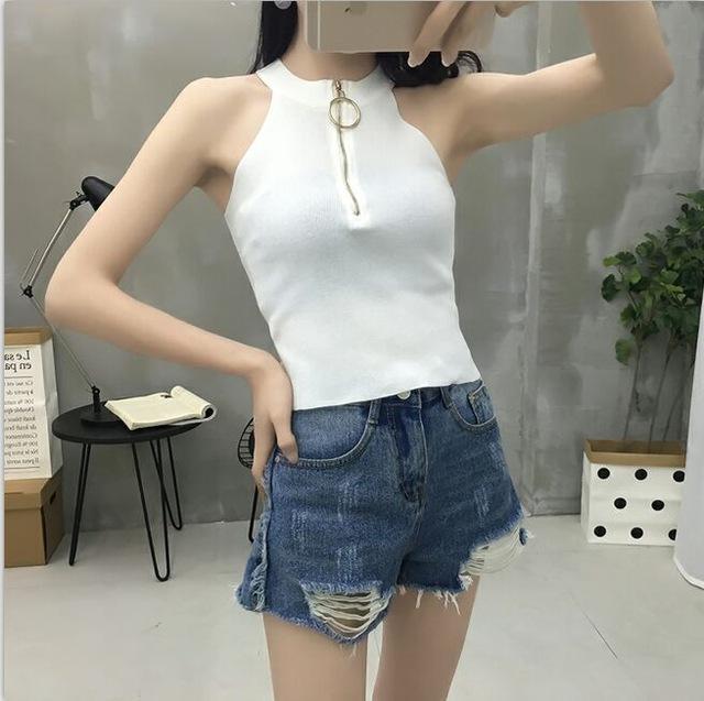 Cut Shoulder Knitted Top