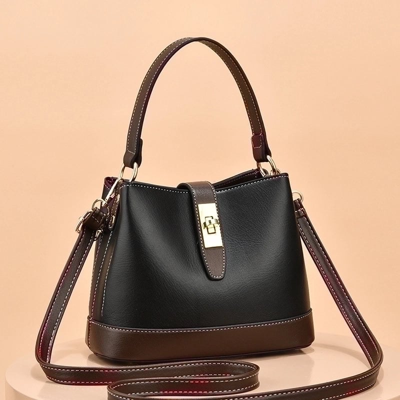 Women's Medium All Seasons Pu Leather Elegant Bucket Bag