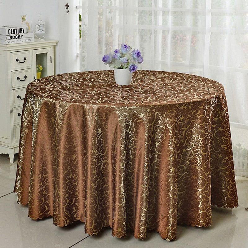 6 Colors Jacquard Tablecloth Cover Damask Pattern for Wedding Hotel