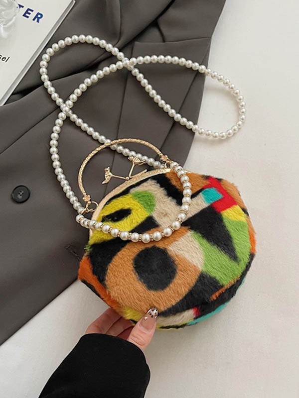Contrast Color Zipper Crossbody Bags Handbags